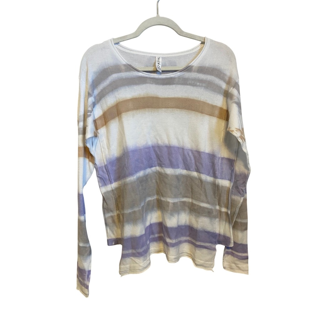 Marika Charles MA+CH Striped‎ Long Sleeve Lightweight Sweater Top Size Medium